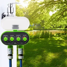 Watering Equipments Two Outlet Ball Electronic Automatic Four Dials Garden Water Timer Irrigation System Controller for 220930