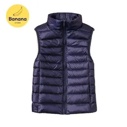 Womens Down Parkas Banana Store Style All Season Womens Ultra Light Down Vest Packable Puffer Vest S3XL 220930