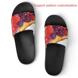 Gai Custom Shoes Diy Support Pattern Transpals Slippers Slippers Slide Mens Womens Triple Black Sports Sneakers Size 38-45