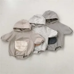 Rompers Bobotcnunu 2022 New Long Sleeves Cotton Fashion Bodysuit Spring Autumn Pocket Baby Boy Boys Girls Suitits J220922