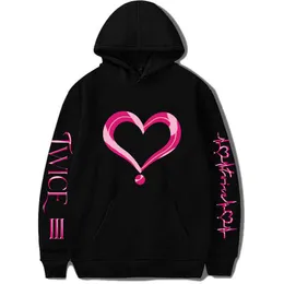 Felpe con cappuccio Felpe con cappuccio Twice Concert 4th World Tour Kpop Felpe con cappuccio Felpa Donna / uomo Inverno Stampato Moda 2022 Nuovo pullover