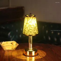 Lampy stołowe przycinane lampa biurka LED USB ładowanie elastyczne złoto kryształowe abażurę Ochrona oka światło oświetlenie wewnętrzne Specchio