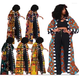 Kvinnors trenchrockar Polyester Afrika kläder afrikansk kappa för kvinnor dashiki stil vår höst klänning kläd mode africaine femme