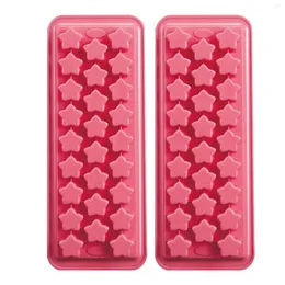 Baking Moulds Pattern Ice Maker Tray Mold Storage Containers Flexible Silicone Small Star Shape Multiple Grid Making Tools