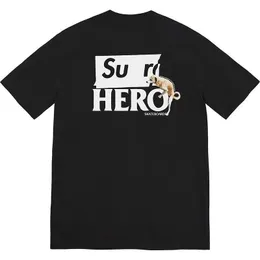 Mode Lässig Sommer Kurzen ärmeln männer Hero T-shirt Oansatz Lose T Tops Streetwear Skateboard HipHop Top EU Größe S2219