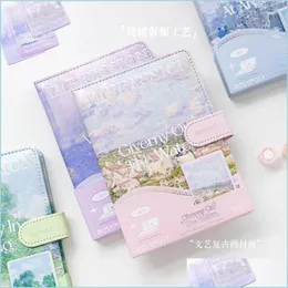 Anteckningar kawaii söt konstoljemålning anteckningsböcker dagbok agenda anteckningar planerare varje vecka bok resor skola kontor leveranser stationer n12 dhaiw