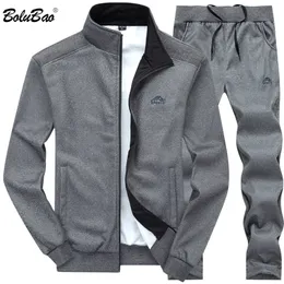 Men's Tracksuits BOLUBAO Solid Color Sportswear Men Tracksuits Autumn Men's Jacket Pants Tracksuit Sweatshirt Casual Male Set 221006
