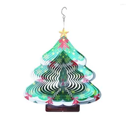 Christmas Decorations Tree Shape Wind Spinner 3D Stainless Steel Metal Chime Decoration Indoor House Decor Outdoor Garden Y
