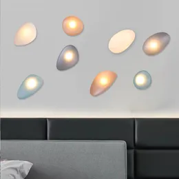 リビングルームのための北欧デザイナーカラーガラス壁ランプ