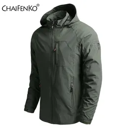 Giacche da uomo esterno escursionismo impermeabile con cappuccio con cappuccio per vento per vento autunno tattica militare 5xl 220930