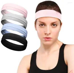 Bandanas Non poślizgowe opaski na głowę Grip Silikon Joga Fatband Elastery Soft Running Head Head Feight Elastyczne opaskę do ćwiczeń