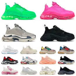 Fashion Boots Casual Designer Shoes Sports Sneakers Trainers Balencigas Beige Black Pink Clear Sole White Green Pink Cherry Triple S Mens Womens