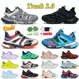 Luxus Track Boots Markendesigner Casual 3 Schuhe 3.0 Triple White Black Herren Damen Sneakers T.S. Gomma-Ledersneaker mit bedruckter Nylon-Plattform