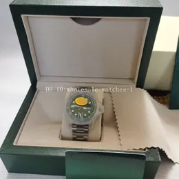 5 Star Super Watch V5 версия 7 Color 2813 Автоматические движения. Начатые часы Зеленый 40 -мм керамический рамный пакет сапфировый стекло.