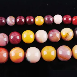 Piedra 6 8 10 mm Round Mookaite Jasper Beads Natural Stone Beads para joyas que hacen una mujer Pulsera de collar de bricolaje 15.5 pulgadas BY905 DRO Whole2019 DHPWO