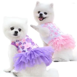 Dog Apparel Spring Summer Princess Dress Pet Cat Clothes Small Skirt Sweet Tulle Chihuahua Yorkshire Lovely Design Pomeranian