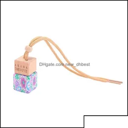 Diffusori di oli essenziali Diffusori di oli essenziali Fragranze per la casa Arredamento Giardino 8 Ml Stampato Moda Cordino Auto per bottiglia Creativo Dh6Mg