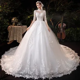Robe De Mariée Robe De Bal Avec Train Chapelle Robe De Mariée