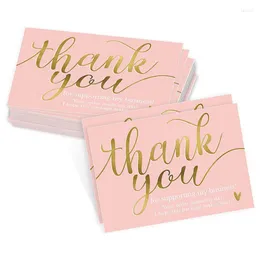 Karty pozdrowienia 50pc Dziękujemy za wsparcie mojej małej wizytówki podziękowania Przyjęciu Użytkowania Cardstock Prezent Sellers