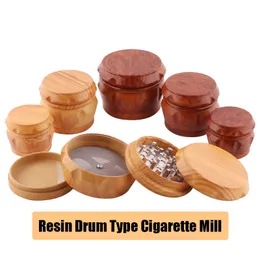 Smoking Accessories Drum type large medium and small resin cigarette mill spice 63MM/40mm four layer plastic