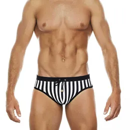 Männer Bademode Neue Heiße Herren Streifen Mit Tasse Badeanzug Slips Männlich Sexy Schwimmen Bikini Shorts Männer Surf Board Strand surfen badehose J220913