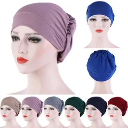 Pannband Kvinnor Hijab Scarf Turban Caps Muslim huvudduk Islamiska under halsduk Bomull Bandana Bonnet Multifunktionella inre turbanhattar Mujer T221007