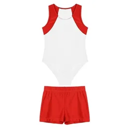 Dancewear Kids Boys Ballet Leotards Dance Costumes Sleeveless Stretchy Workout Bodysuit Gym Outfit Gymnastics Clothes Jumpsuit with Shorts 221007