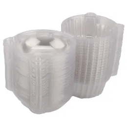 Disposable Cups Straws 100pcs Plastic Fruit Case Container Storage Box Cupcake Muffin Pods Dome Cake Boxes Gifts 221007