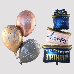 Palloncino gonfiabile a forma TORTA HAPPY BIRTHDAY compleanno party  decorazioni