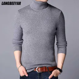 Pulls Top Qualité Chaud Nouvelle Marque Pull En Tricot Col Roulé Pull Hiver Solide Couleur Simple Casual Hommes Jumper Mode Vêtements 2022 Y2210