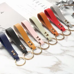 Fashion Metal Leather Carchain Kichain Creative Key Organizador Smart key carteira Keychains Pocket Ring de bolso