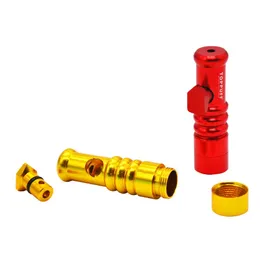 accessorio per pipa da fumo Snuff Bullet 2.22 pollici finitura opaca contiene tubo alluminio metallo Snorter Dispenser nasale tubi di fumo all'ingrosso