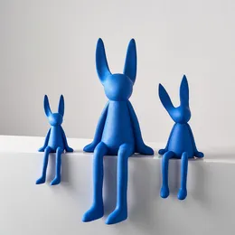 Altro Decorazioni per la casa Statua di coniglio creativo Soggiorno nordico Accessori da scrivania Kawaii Miniature Figurine per interni 221007