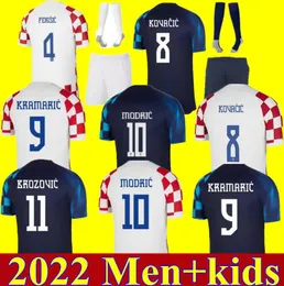 Seleção croata MANDZUKIC camisa de futebol BREKALO MODRIC PERISIC KALINIC camisa de futebol 22 23 RAKITIC CrO KOVACIC aTiA Uniformes masculinos infantis CALCIO