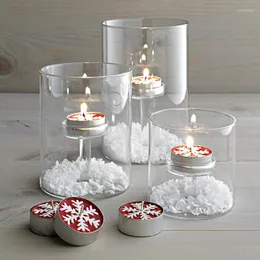 Candle Holders Crystal Glass Tealight Christmas Home Decor Stand Stand Holder Centerpiece na wesela