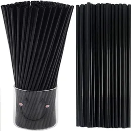 Bicchieri usa e getta Cannucce 500 pezzi 5/8 pollici Agitatori per caffè Cocktail nero Cannuccia in plastica Sip Stir Stick per bevande fredde Bar artigianale 221007