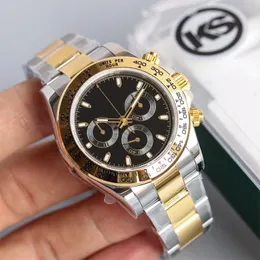 Watch Luxury Men's Watch ST9 حزام من الفولاذ المقاوم للصدأ 40 مم مصمم حركة ميكانيكية أوتوماتيكية مراقبة الياقوت الزجاجي السيراميك المرصع بالطلب الأبيض dhgate 007