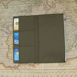 Fromtenon Traveller Notebook Journal Storage Bag Vintage Olive Green Canvas Partner Karta dla Midori Travellers
