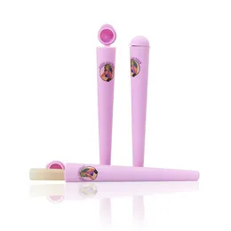 Bong Doob Tube Rolling Papier narzędzie do przechowywania Palanie Lady Pink Plastic Rolling Paper Maker Manual Tobacco Roller Rurki z papierosem