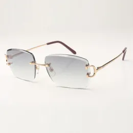 Óculos femininos para óculos de sol com garra de metal 3524030 com hastes grandes C e lente de corte de 58 mm