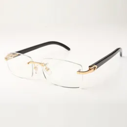 Buffs 안경 프레임 3524012에는 순수한 검은색 버팔로 뿔 스틱이 있는 평평한 새로운 C 하드웨어가 함께 제공됩니다.