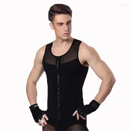 Moldeadores de cuerpo para hombres Hombres Ropa interior adelgazante Shaper Cintura Corsé Chaleco Cremallera Tummy Belly Slim Shapewear