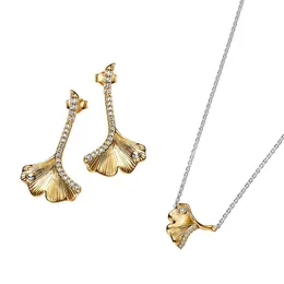 Gingko Flying Pendant Necklace Earring charms DIY Original fit Pandora Bracelet Lady Jewelry