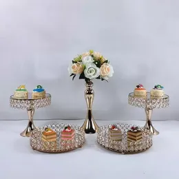 접시 접시 6pcs 금 거울 금속 둥근 케이크 스탠드 웨딩 생일 파티 디저트 컵 케이크 받침대 디스플레이 플레이트 홈 장식 C1008