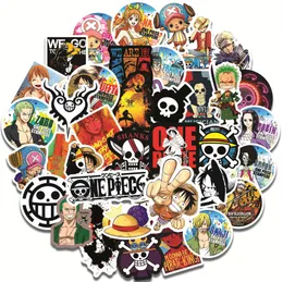 50st One Piece Stickers Pack för bärbar dator Anime Graffiti Vattentät vinylklistermärke Dekaler Vattenflaska gåva för tonårsflickor och pojke