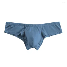 Underpants 남성 패션 편안한 비키니 볼록 파우치 하프 힙 팬티 낮은 허리 모달 브리프 남성 에로틱 란제리 2022