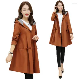 Women's Trench Coats Women's Windbreaker 2022 Female Spring Autumn Jackets Mujer Feminina Large Size Loose Cloak Overcoat Women Hooded