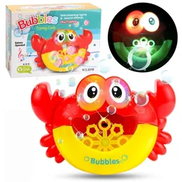 Novelty Games Outdoor Bubble machine Blower gun Frog Crabs Baby kids Bath Maker Swimming Bathtub Soap Water Toys for Children With Music 221007