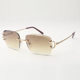 Gafas de sol con forma de garra de metal 3524030 con varillas en C grandes y lentes con cortes de 58 mm