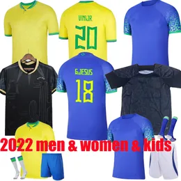 2022ブラジルのサッカージャージパケタコウチーニョブラジルズサッカーシャツホームアウェイサードゴールキーパーファーミノブラジル22 23マルキーニョスヴィニJrアントニーシルバダニアルベス